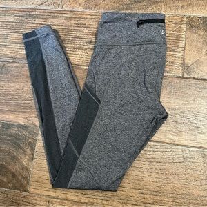LULULEMON LEGGINGS - HEATHER GRAY - SIZE 4